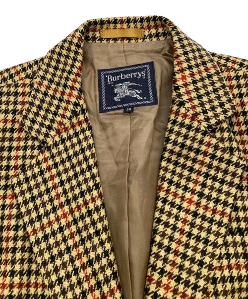 Burberry's（バーバリーズ）Burberry's (バーバリーズ) 千鳥格子テーラードジャケット ブラウン サイズ:Mの古着・服飾アイテム