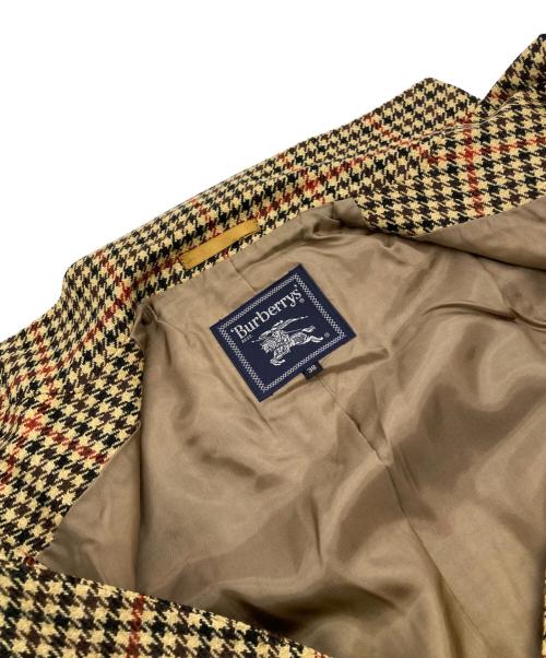 Burberry's（バーバリーズ）Burberry's (バーバリーズ) 千鳥格子テーラードジャケット ブラウン サイズ:Mの古着・服飾アイテム
