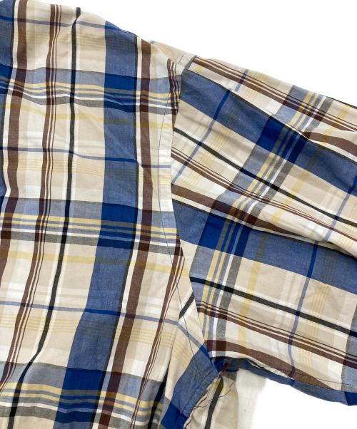 Marvine Pontiak Shirt Makers（マーヴィンポンティアックシャツメイカーズ）Marvine Pontiak Shirt Makers (マーヴィンポンティアックシャツメイカーズ) Skipper SH ブルー×ベージュ サイズ:Sの古着・服飾アイテム