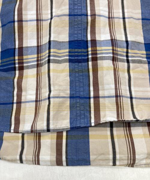 Marvine Pontiak Shirt Makers（マーヴィンポンティアックシャツメイカーズ）Marvine Pontiak Shirt Makers (マーヴィンポンティアックシャツメイカーズ) Skipper SH ブルー×ベージュ サイズ:Sの古着・服飾アイテム