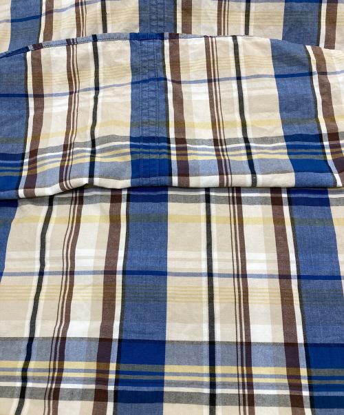 Marvine Pontiak Shirt Makers（マーヴィンポンティアックシャツメイカーズ）Marvine Pontiak Shirt Makers (マーヴィンポンティアックシャツメイカーズ) Skipper SH ブルー×ベージュ サイズ:Sの古着・服飾アイテム