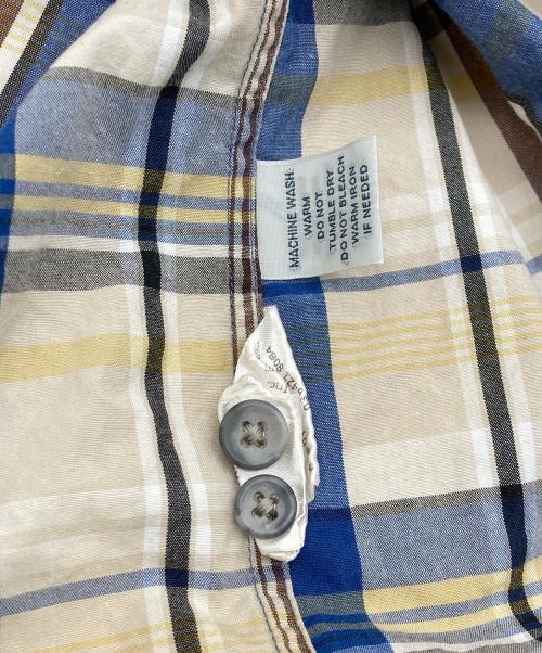 Marvine Pontiak Shirt Makers（マーヴィンポンティアックシャツメイカーズ）Marvine Pontiak Shirt Makers (マーヴィンポンティアックシャツメイカーズ) Skipper SH ブルー×ベージュ サイズ:Sの古着・服飾アイテム