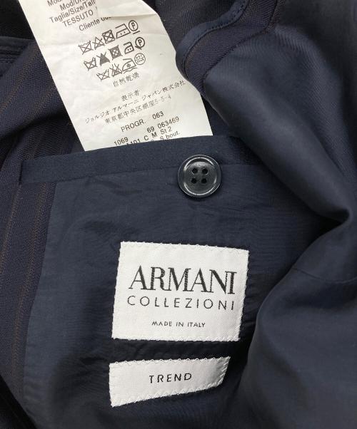 GIORGIO ARMANI（ジョルジョアルマーニ）GIORGIO ARMANI (ジョルジョアルマーニ) TREND 3P セットアップスーツ ネイビー サイズ:46の古着・服飾アイテム