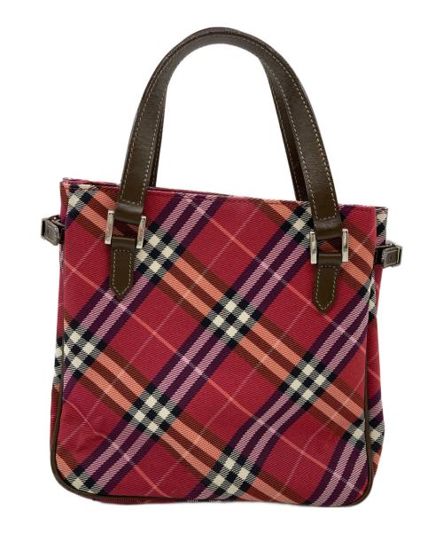 BURBERRY BLUE LABEL（バーバリー ブルー レーベル）BURBERRY BLUE LABEL (バーバリー ブルー レーベル) ノバチェック ミニハンドバッグ レッドの古着・服飾アイテム