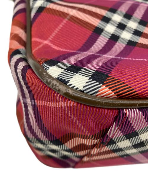 BURBERRY BLUE LABEL（バーバリー ブルー レーベル）BURBERRY BLUE LABEL (バーバリー ブルー レーベル) ノバチェック ミニハンドバッグ レッドの古着・服飾アイテム