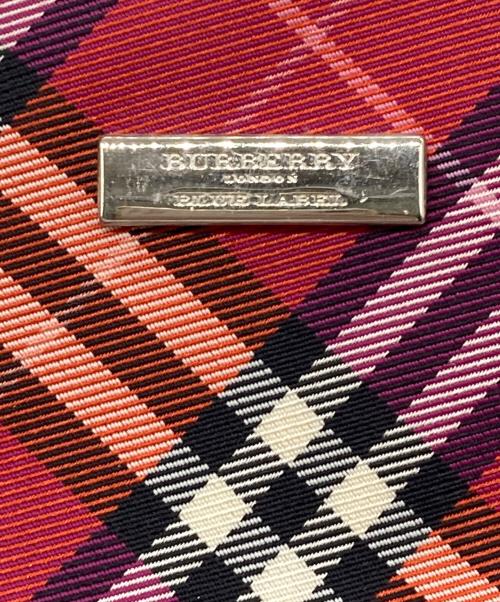BURBERRY BLUE LABEL（バーバリー ブルー レーベル）BURBERRY BLUE LABEL (バーバリー ブルー レーベル) ノバチェック ミニハンドバッグ レッドの古着・服飾アイテム