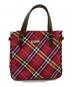BURBERRY BLUE LABEL（バーバリー ブルー レーベル）の古着「ノバチェック ミニハンドバッグ」｜レッド