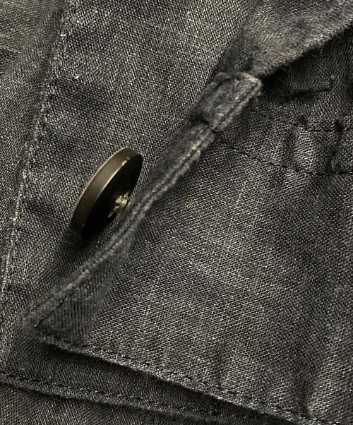 Aquascutum（アクアスキュータム）Aquascutum (アクアスキュータム) リネン混 ブッシュジャケット ネイビー サイズ:36の古着・服飾アイテム