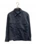 Aquascutum（アクアスキュータム）の古着「リネン混 ブッシュジャケット」｜ネイビー