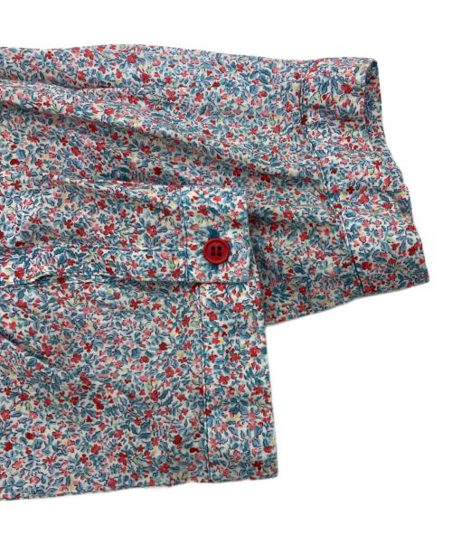 To b. by agnes b.（トゥービー バイ アニエスベー）To b. by agnes b. (トゥービー バイ アニエスベー) ROBE フラワープリントシャツワンピース レッド×ブルー サイズ:Lの古着・服飾アイテム