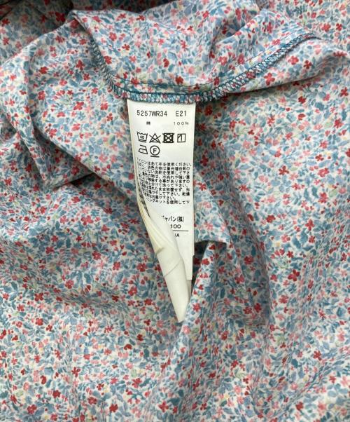 To b. by agnes b.（トゥービー バイ アニエスベー）To b. by agnes b. (トゥービー バイ アニエスベー) ROBE フラワープリントシャツワンピース レッド×ブルー サイズ:Lの古着・服飾アイテム