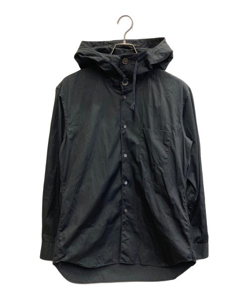 COMME des GARCONS SHIRT（コムデギャルソンシャツ）COMME des GARCONS SHIRT (コムデギャルソンシャツ) cotton poplin plain シャツ フーディー ブラック サイズ:Sの古着・服飾アイテム
