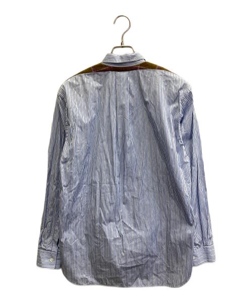 COMME des GARCONS SHIRT（コムデギャルソンシャツ）COMME des GARCONS SHIRT (コムデギャルソンシャツ) 切替ストライプシャツ ブルー サイズ:Sの古着・服飾アイテム
