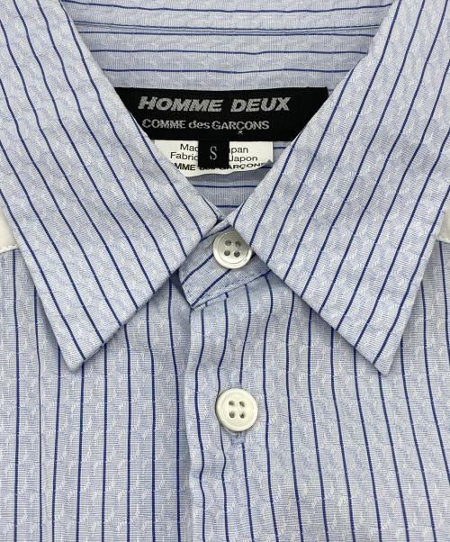 COMME des GARCONS HOMME DEUX（コムデギャルソン オム ドゥ）COMME des GARCONS HOMME DEUX (コムデギャルソン オム ドゥ) AD2020ストライプシャツ ブルー サイズ:Sの古着・服飾アイテム
