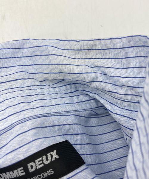 COMME des GARCONS HOMME DEUX（コムデギャルソン オム ドゥ）COMME des GARCONS HOMME DEUX (コムデギャルソン オム ドゥ) AD2020ストライプシャツ ブルー サイズ:Sの古着・服飾アイテム