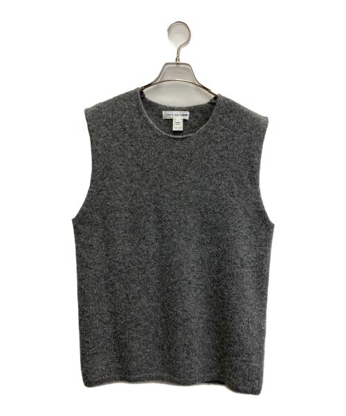 COMME des GARCONS SHIRT（コムデギャルソンシャツ）COMME des GARCONS SHIRT (コムデギャルソンシャツ) fully fashioned knit gauge 7 milled finished ニットベスト グレー サイズ:Mの古着・服飾アイテム