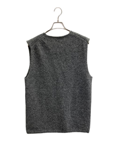 COMME des GARCONS SHIRT（コムデギャルソンシャツ）COMME des GARCONS SHIRT (コムデギャルソンシャツ) fully fashioned knit gauge 7 milled finished ニットベスト グレー サイズ:Mの古着・服飾アイテム