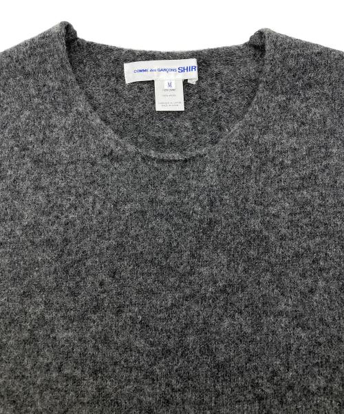 COMME des GARCONS SHIRT（コムデギャルソンシャツ）COMME des GARCONS SHIRT (コムデギャルソンシャツ) fully fashioned knit gauge 7 milled finished ニットベスト グレー サイズ:Mの古着・服飾アイテム