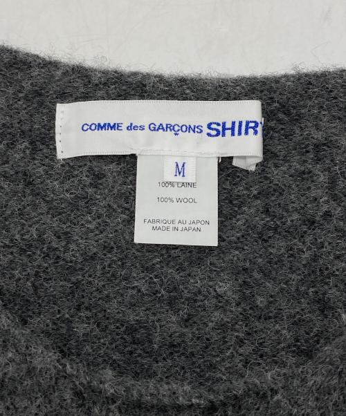 COMME des GARCONS SHIRT（コムデギャルソンシャツ）COMME des GARCONS SHIRT (コムデギャルソンシャツ) fully fashioned knit gauge 7 milled finished ニットベスト グレー サイズ:Mの古着・服飾アイテム