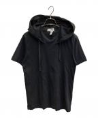COMME des GARCONS SHIRTコムデギャルソンシャツ）の古着「Cotton Jersey Plain半袖パーカー」｜ブラック
