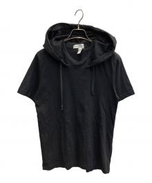 COMME des GARCONS SHIRT（コムデギャルソンシャツ）の古着「Cotton Jersey Plain半袖パーカー」｜ブラック