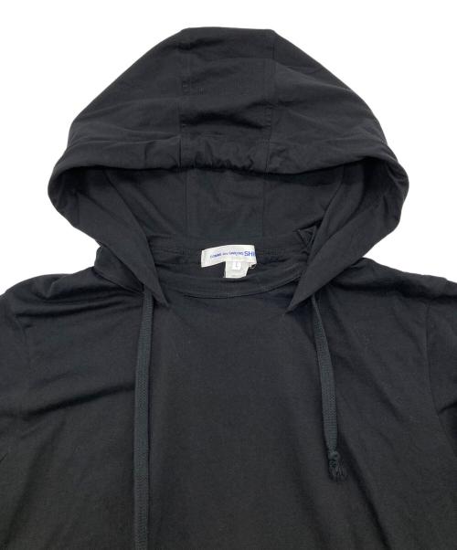 COMME des GARCONS SHIRT（コムデギャルソンシャツ）COMME des GARCONS SHIRT (コムデギャルソンシャツ) Cotton Jersey Plain半袖パーカー ブラック サイズ:Lの古着・服飾アイテム