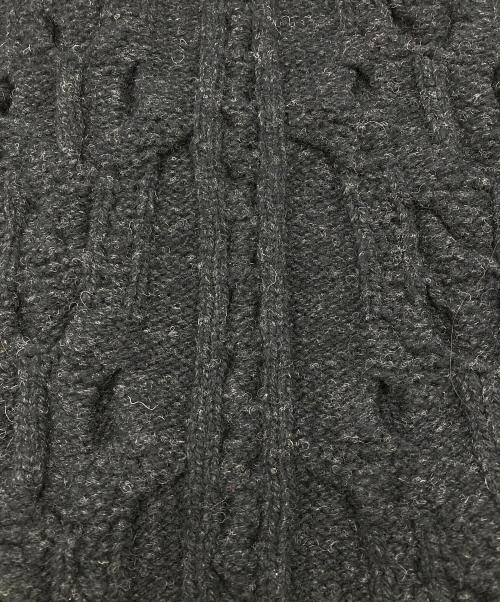 BALENCIAGA（バレンシアガ）BALENCIAGA (バレンシアガ) カシミヤ混ウールケーブルマフラー ブラックの古着・服飾アイテム