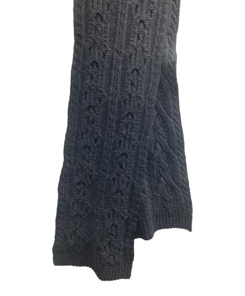 BALENCIAGA（バレンシアガ）BALENCIAGA (バレンシアガ) カシミヤ混ウールケーブルマフラー ブラックの古着・服飾アイテム
