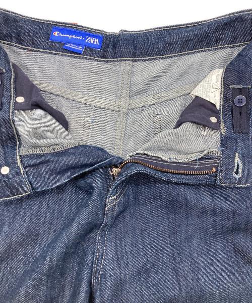 ZARA（ザラ）ZARA (ザラ) Champion (チャンピオン) ワイドデニムパンツ インディゴ サイズ:13-14の古着・服飾アイテム