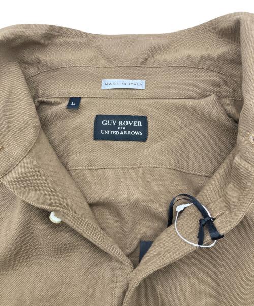 UNITED ARROWS（ユナイテッドアローズ）UNITED ARROWS (ユナイテッドアローズ) GUY ROVER (ギローバー) ピケ ポロシャツ ブラウン サイズ:Lの古着・服飾アイテム