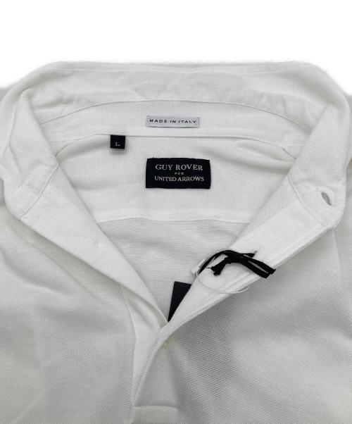UNITED ARROWS（ユナイテッドアローズ）UNITED ARROWS (ユナイテッドアローズ) GUY ROVER (ギローバー) ピケ ポロシャツ ホワイト サイズ:Lの古着・服飾アイテム