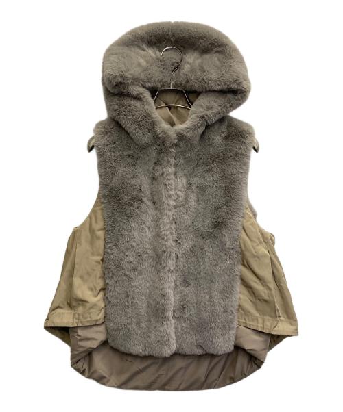 MARECHAL TERRE（マルシャルテル）MARECHAL TERRE (マルシャルテル) ファードッキングベスト ベージュ サイズ:2の古着・服飾アイテム