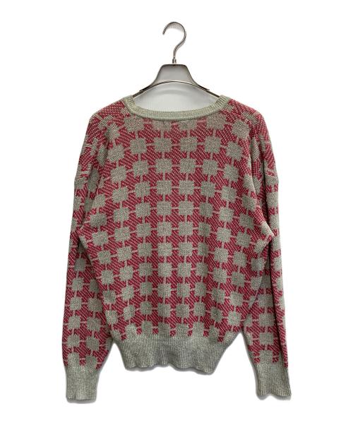EMPORIO ARMANI（エンポリオ アルマーニ）EMPORIO ARMANI (エンポリオ アルマーニ) 　90s　柄ニット ベージュ×レッド サイズ:Mの古着・服飾アイテム