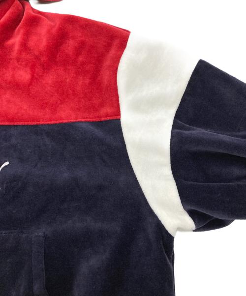 masu（エムエーエスユー）MASU (エムエーエスユー) PUMA (プーマ) T7 SHORT TRACK HOODIE ネイビー×レッド サイズ:Mの古着・服飾アイテム