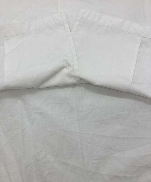 PRADA（プラダ）PRADA (プラダ) ロゴパッチ コットン オープンカラーシャツ ホワイト サイズ:XSの古着・服飾アイテム