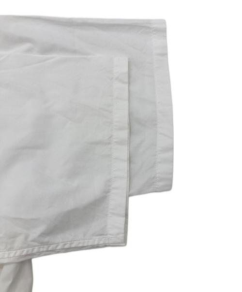 PRADA（プラダ）PRADA (プラダ) ロゴパッチ コットン オープンカラーシャツ ホワイト サイズ:XSの古着・服飾アイテム