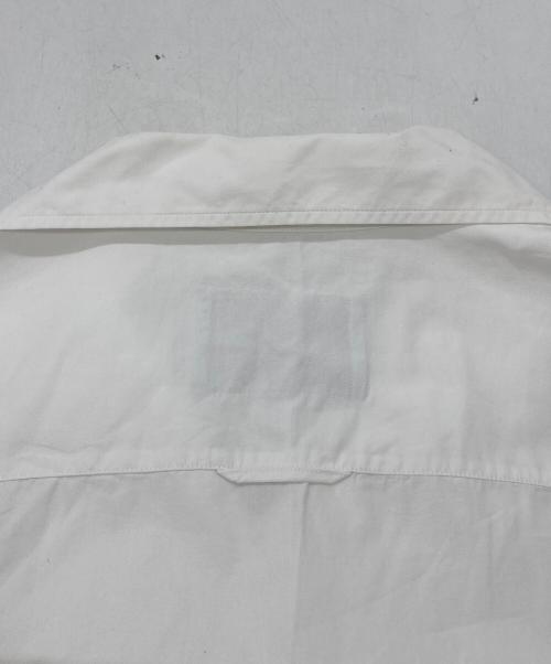 PRADA（プラダ）PRADA (プラダ) ロゴパッチ コットン オープンカラーシャツ ホワイト サイズ:XSの古着・服飾アイテム