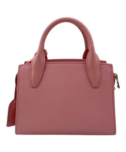 PRADA（プラダ）PRADA (プラダ) サフィアーノ レザー 2WAY ハンドバック ピンクの古着・服飾アイテム