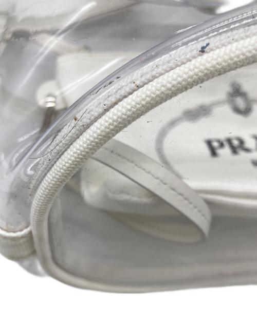 PRADA（プラダ）PRADA (プラダ) CANAPA PLEX 2WAY クリアトートバック ホワイトの古着・服飾アイテム