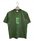 THE BLACK EYE PATCHブラックアイパッチ）の古着「取扱注意ロゴTシャツ」｜グリーン