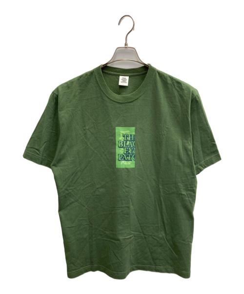 THE BLACK EYE PATCH（ブラックアイパッチ）THE BLACK EYE PATCH (ブラックアイパッチ) 取扱注意ロゴTシャツ グリーン サイズ:Lの古着・服飾アイテム