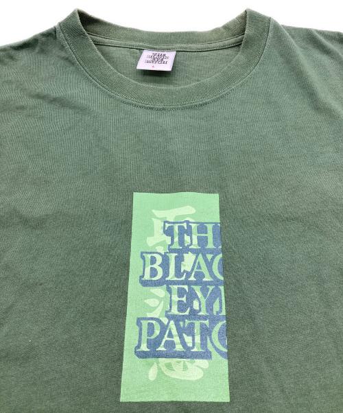 THE BLACK EYE PATCH（ブラックアイパッチ）THE BLACK EYE PATCH (ブラックアイパッチ) 取扱注意ロゴTシャツ グリーン サイズ:Lの古着・服飾アイテム