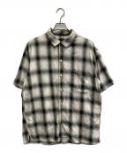A vontadeアボンタージ）の古着「オンブレチェックシャツ」｜ブラック×ホワイト