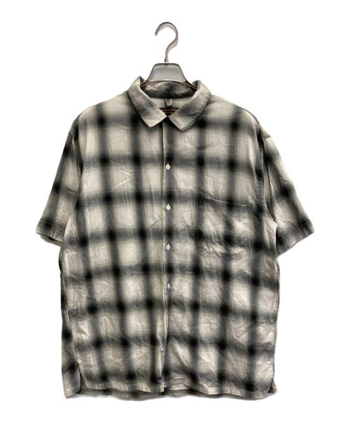 A vontade（アボンタージ）A vontade (アボンタージ) オンブレチェックシャツ ブラック×ホワイト サイズ:Lの古着・服飾アイテム