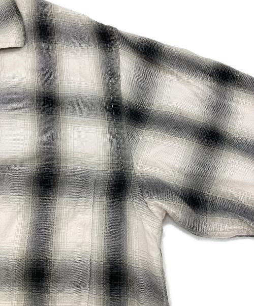 A vontade（アボンタージ）A vontade (アボンタージ) オンブレチェックシャツ ブラック×ホワイト サイズ:Lの古着・服飾アイテム