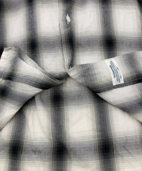 A vontade（アボンタージ）A vontade (アボンタージ) オンブレチェックシャツ ブラック×ホワイト サイズ:Lの古着・服飾アイテム