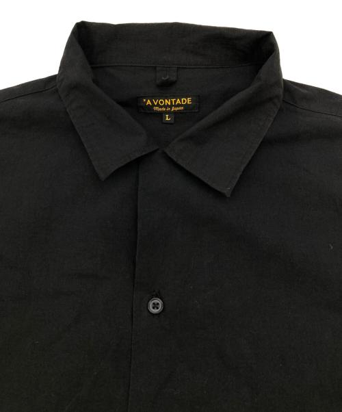A vontade（アボンタージ）A vontade (アボンタージ) オープンカラーシャツ ブラック サイズ:Lの古着・服飾アイテム