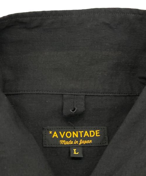 A vontade（アボンタージ）A vontade (アボンタージ) オープンカラーシャツ ブラック サイズ:Lの古着・服飾アイテム