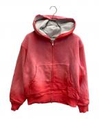 JOURNAL STANDARD relumeジャーナルスタンダード レリューム）の古着「26SS ダブルフェイス ワッフル ジップパーカー」｜レッド