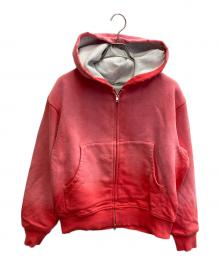 JOURNAL STANDARD relume（ジャーナルスタンダード レリューム）の古着「26SS ダブルフェイス ワッフル ジップパーカー」｜レッド
